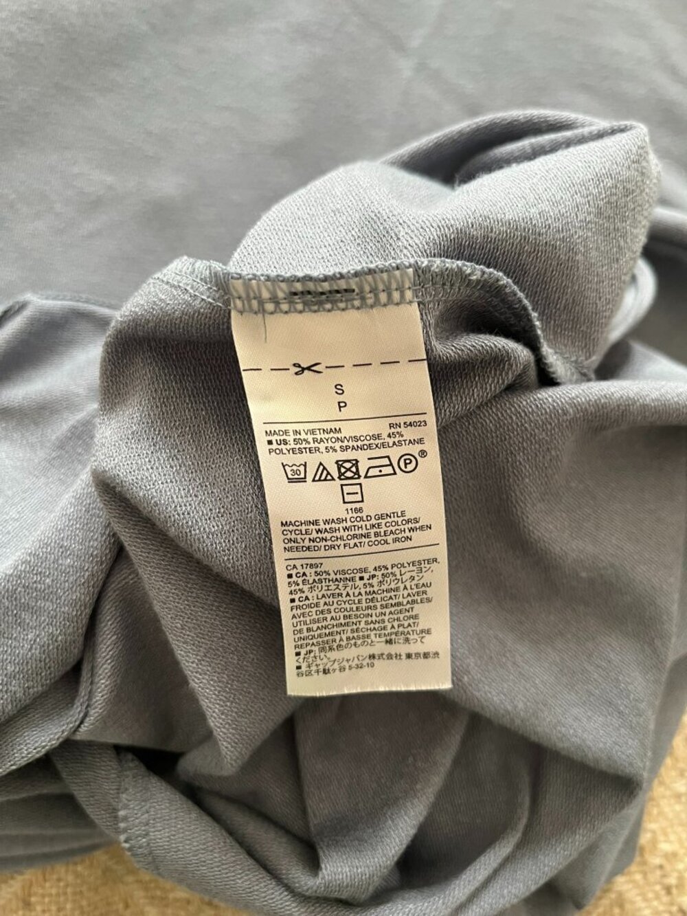 Banana Republic Blue Grey Cowl Neck Midi Dress | Size S | Elegant Minimal - Picture 4 of 7